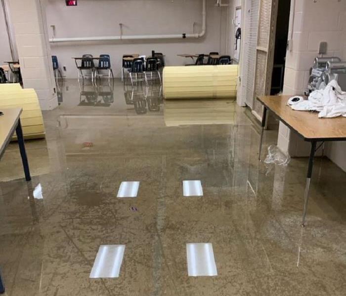 High School Basement Flooded