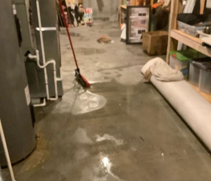 wet floor in basement